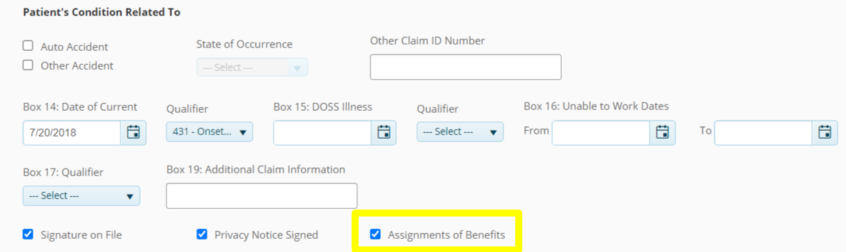 accept assignment hcfa 1500